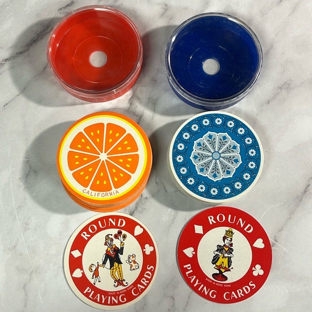 Vintage Round ABC Playing Cards 2 Full Decks With Jokers